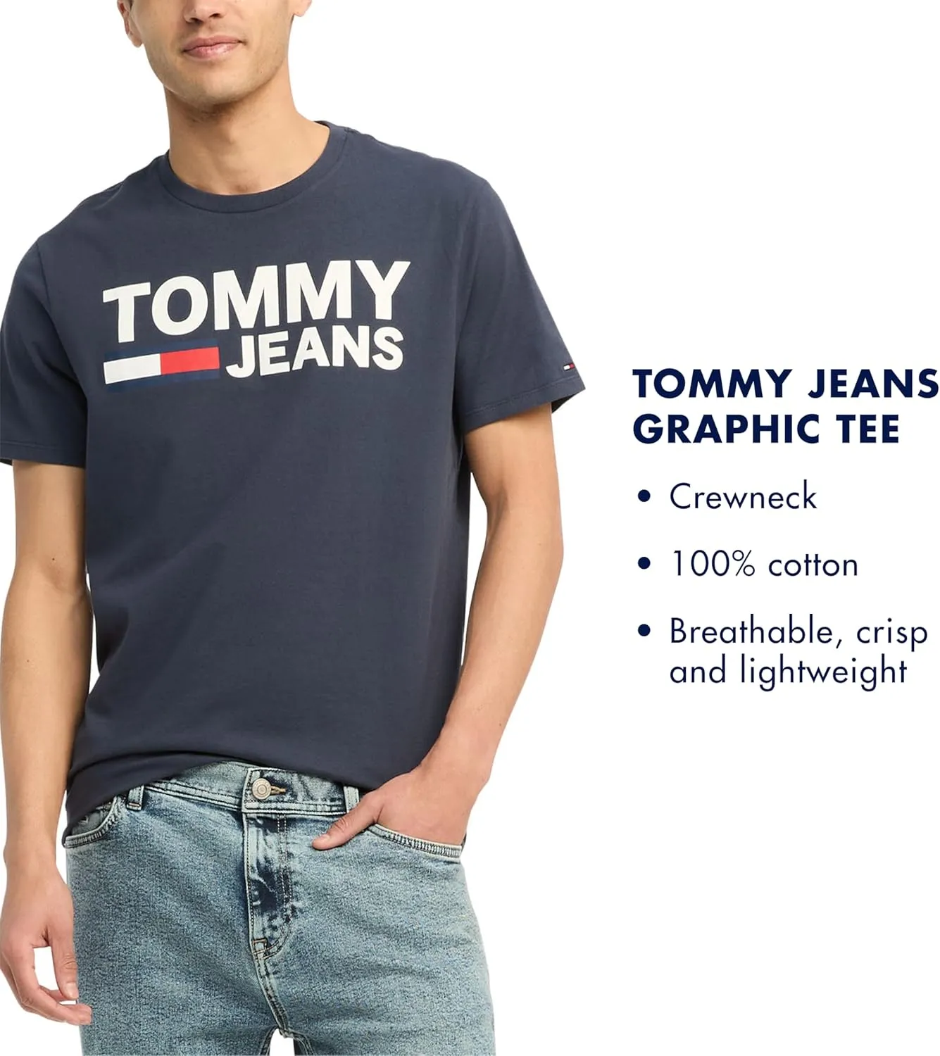 Tommy Hilfiger Men's Tommy Jeans Graphic Logo T-Shirt