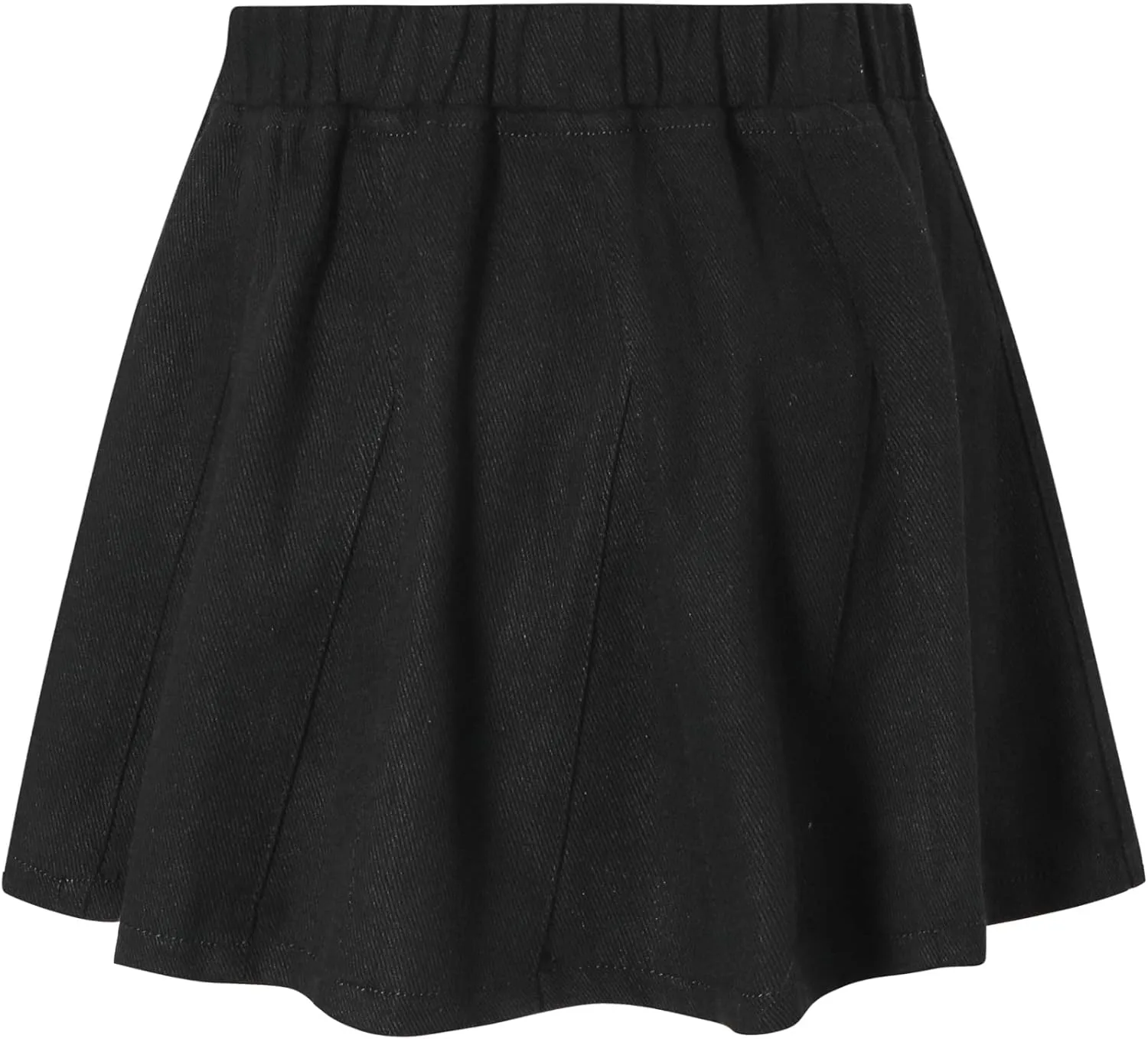 Umeyda Girls Skirts Casual Stretch Waist Denim Skirts A-line Ruffle Short Mini Jean for Kid