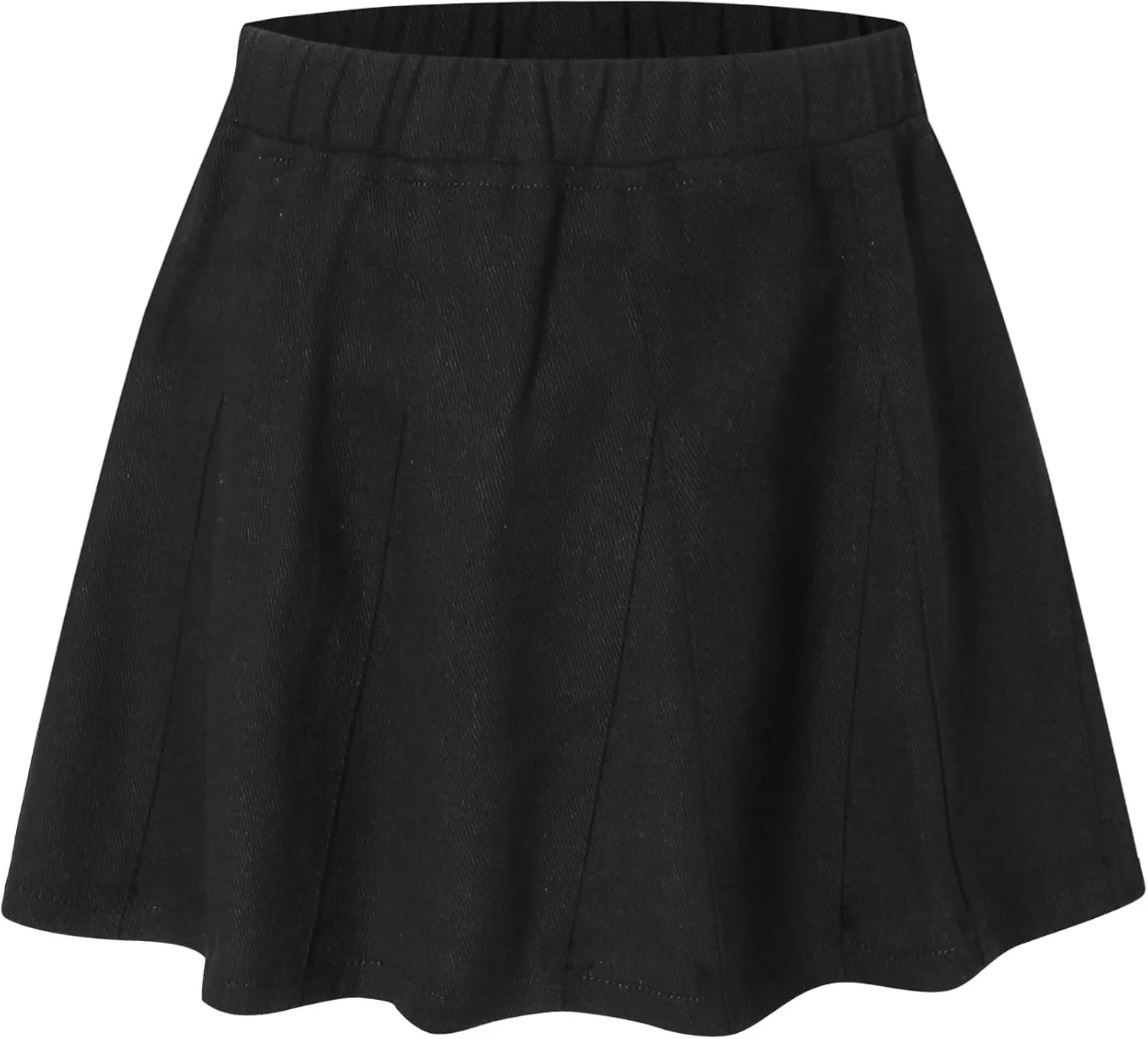 Umeyda Girls Skirts Casual Stretch Waist Denim Skirts A-line Ruffle Short Mini Jean for Kid