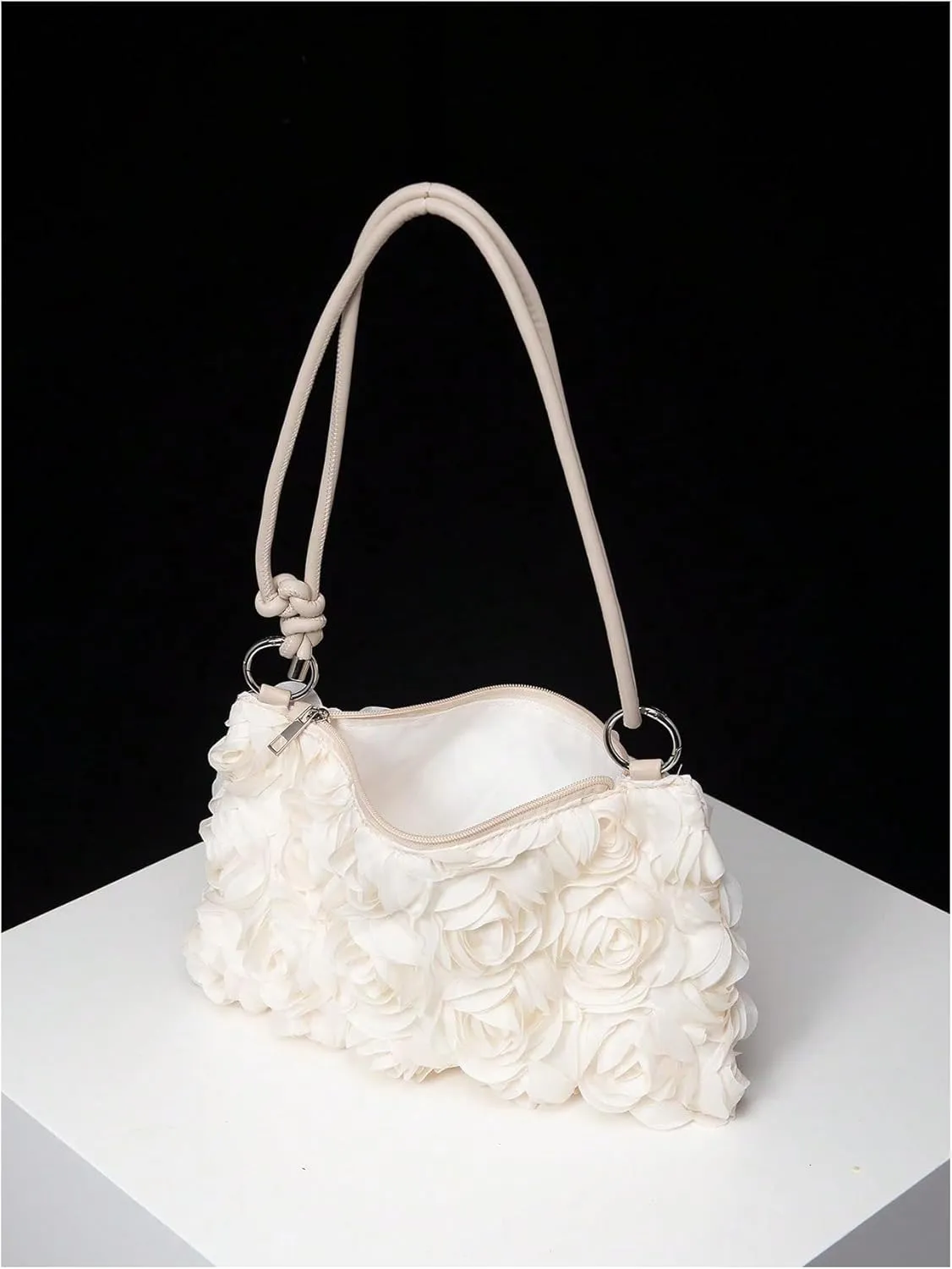 Verdusa Women's 3D Flower Floral Evening Handbag Shoulder Hobo Bag Party Clutch Purse