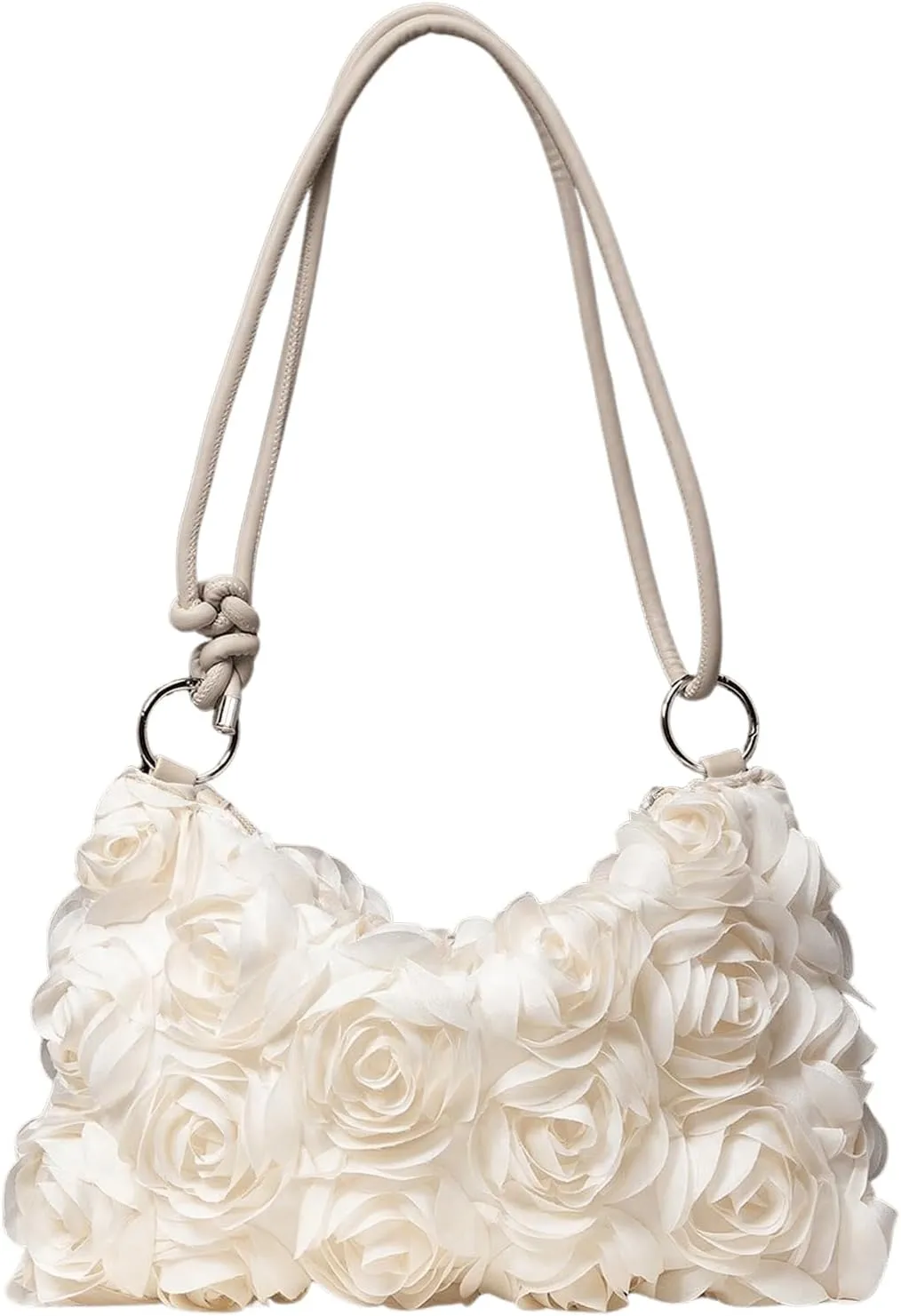 Verdusa Women's 3D Flower Floral Evening Handbag Shoulder Hobo Bag Party Clutch Purse