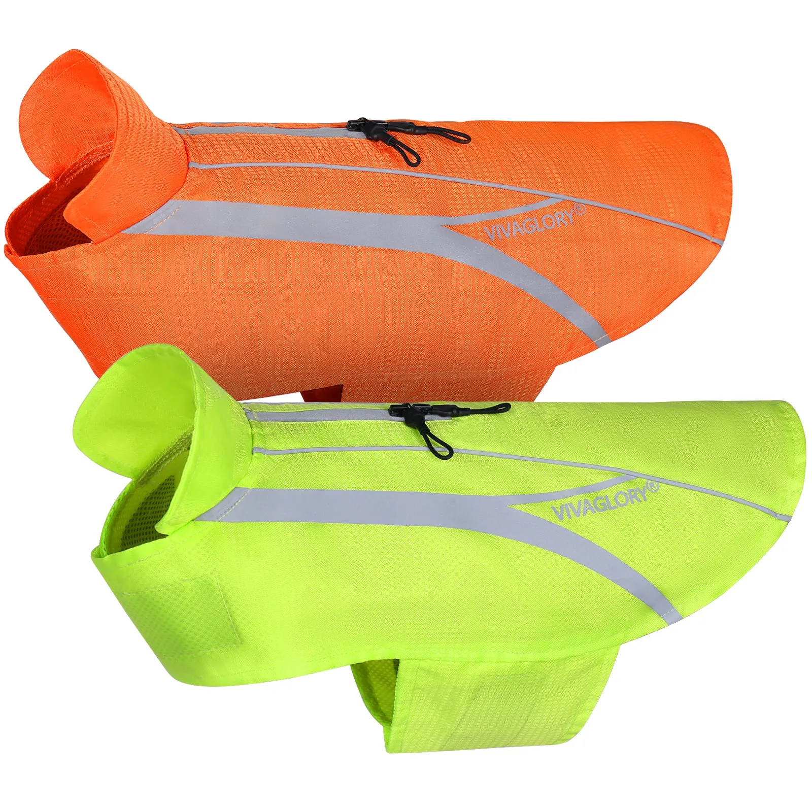 VIVAGLORY new Dog Safety Vests, Reflective Dog Wind Breaker Jackets, Water-Resistant & Lightweight Coats