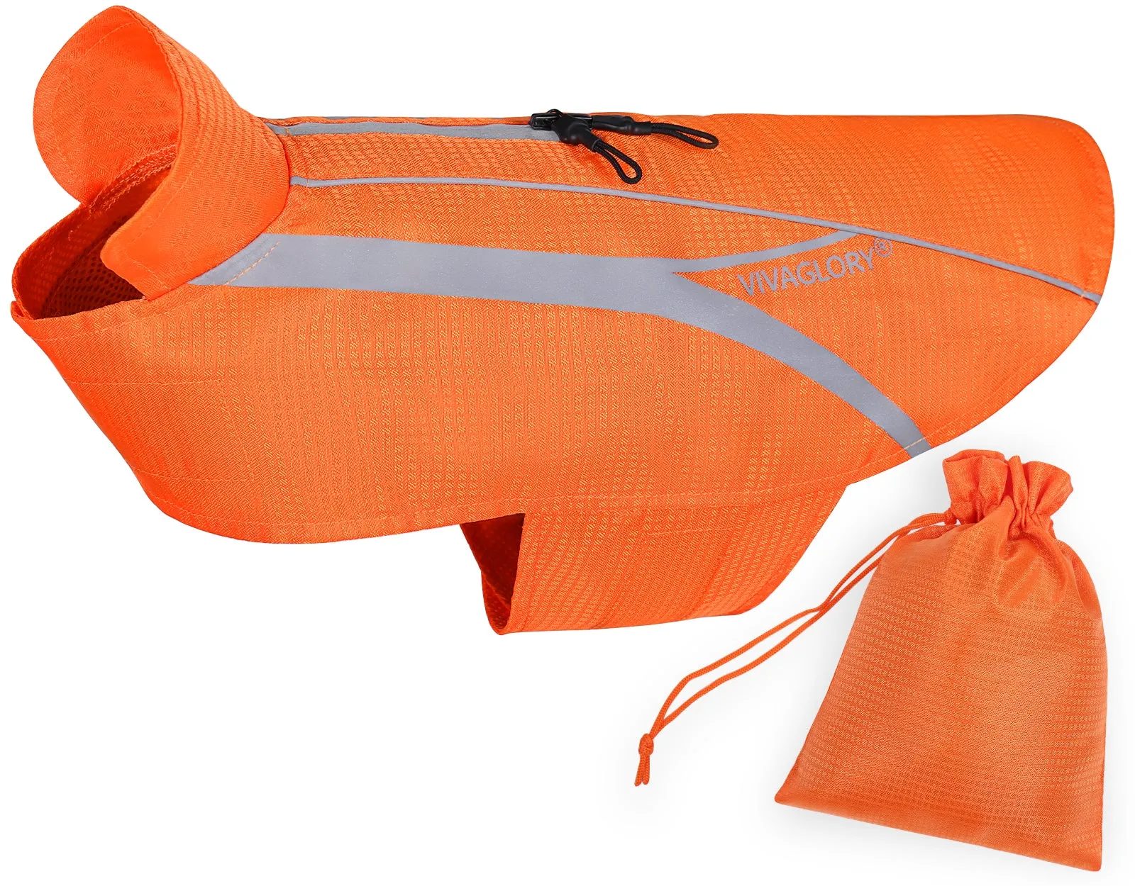 VIVAGLORY new Dog Safety Vests, Reflective Dog Wind Breaker Jackets, Water-Resistant & Lightweight Coats