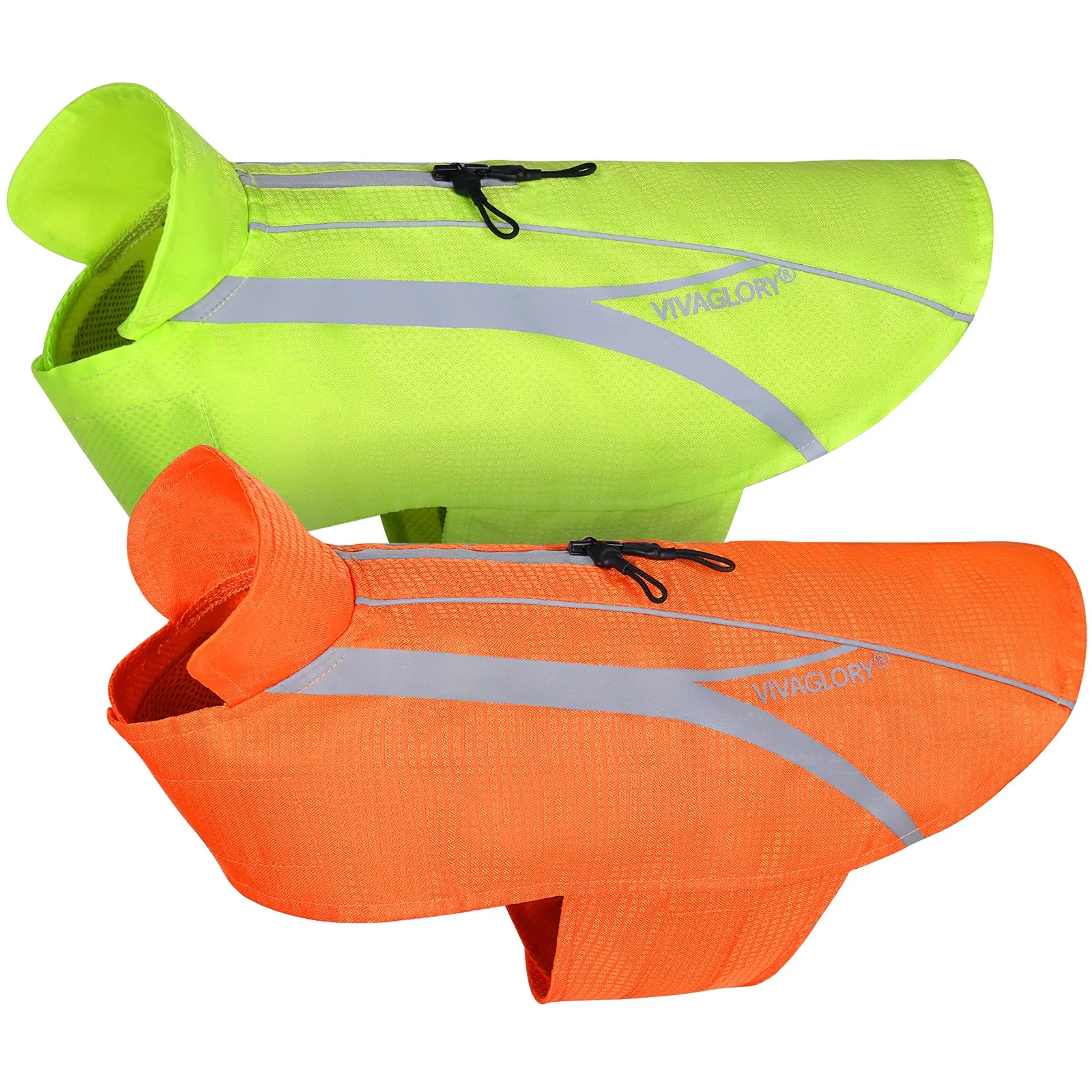 VIVAGLORY new Dog Safety Vests, Reflective Dog Wind Breaker Jackets, Water-Resistant & Lightweight Coats