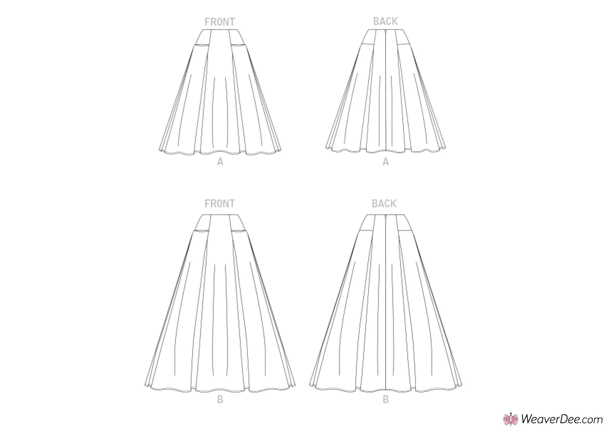 Vogue Pattern V1813 Misses' Skirts