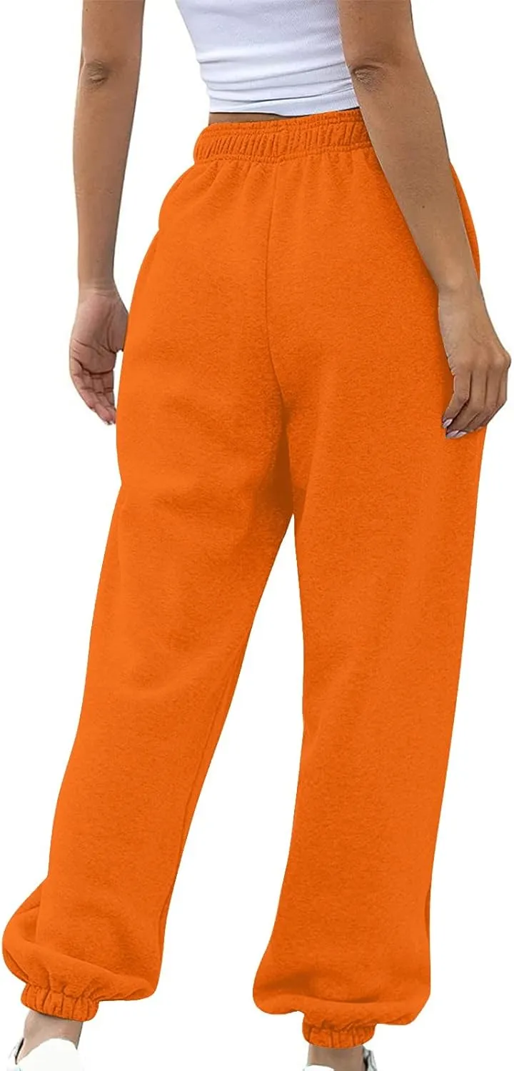 Women Joggers with Pockets High Waist Stretchy Sports Gym Training Pants Baggy Oversized Harem Sweatpants Trousers