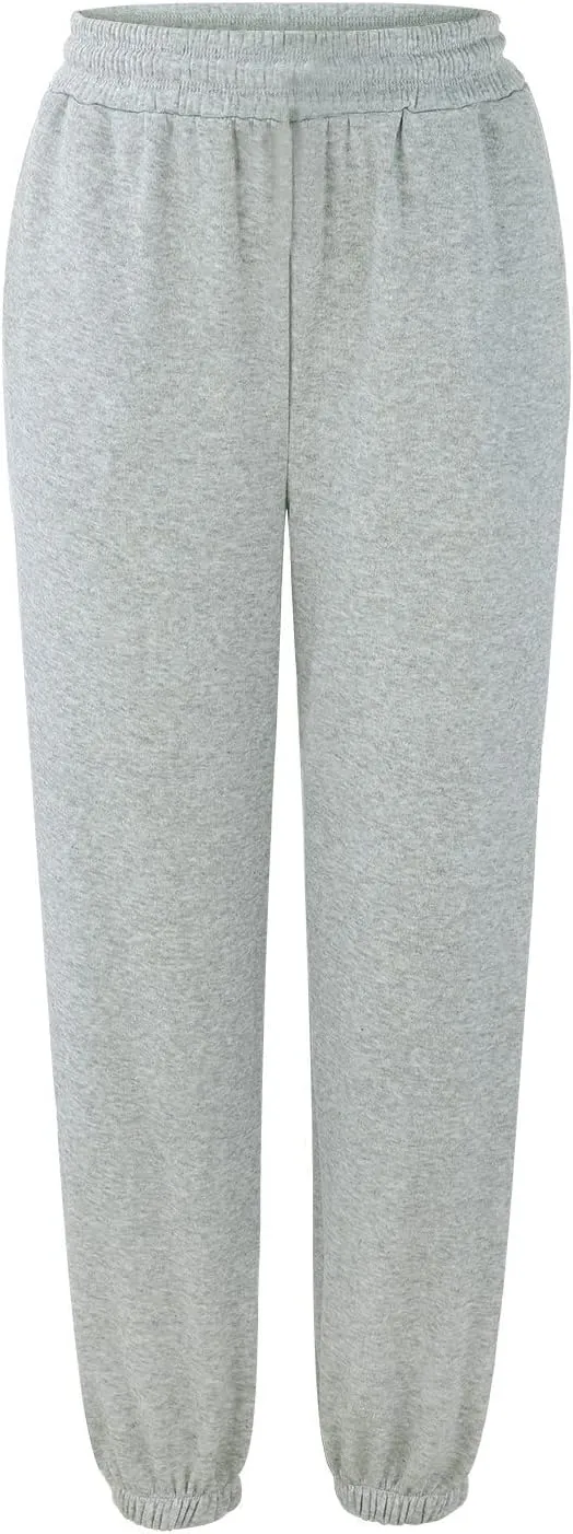 Women Joggers with Pockets High Waist Stretchy Sports Gym Training Pants Baggy Oversized Harem Sweatpants Trousers