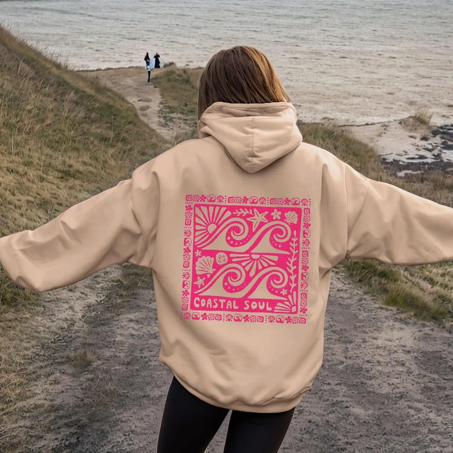 Women Y2k Graphic Hoodies Cute Preppy Embroidery Hibiscus Hoodie Flower Pullover Oversized Sweatshirts Teen Clothes