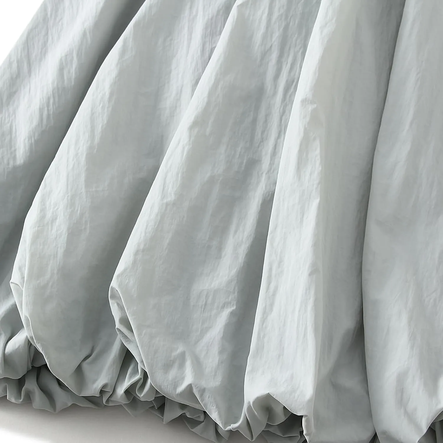 Women's Bubble Long Skirts Elegant Elastic Waist Balloon Ruffle Solid Color A-Line Casual Flowy Beach Puff Skirts