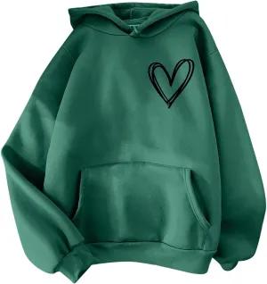 Womens Fashion Hoodies Sweatshirt Blouse Pullover Solid Color Hooded Long Sleeve Shirts Loose Fit Sweatshirt Tops