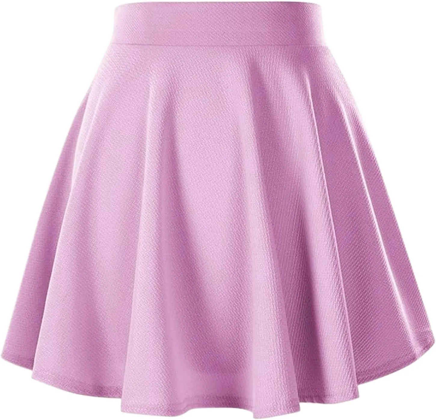 Women's Flared Pleated Skater Skirt Basic Casual High Waisted Ruffles Flared Mini Lingerie Skirts with Shorts
