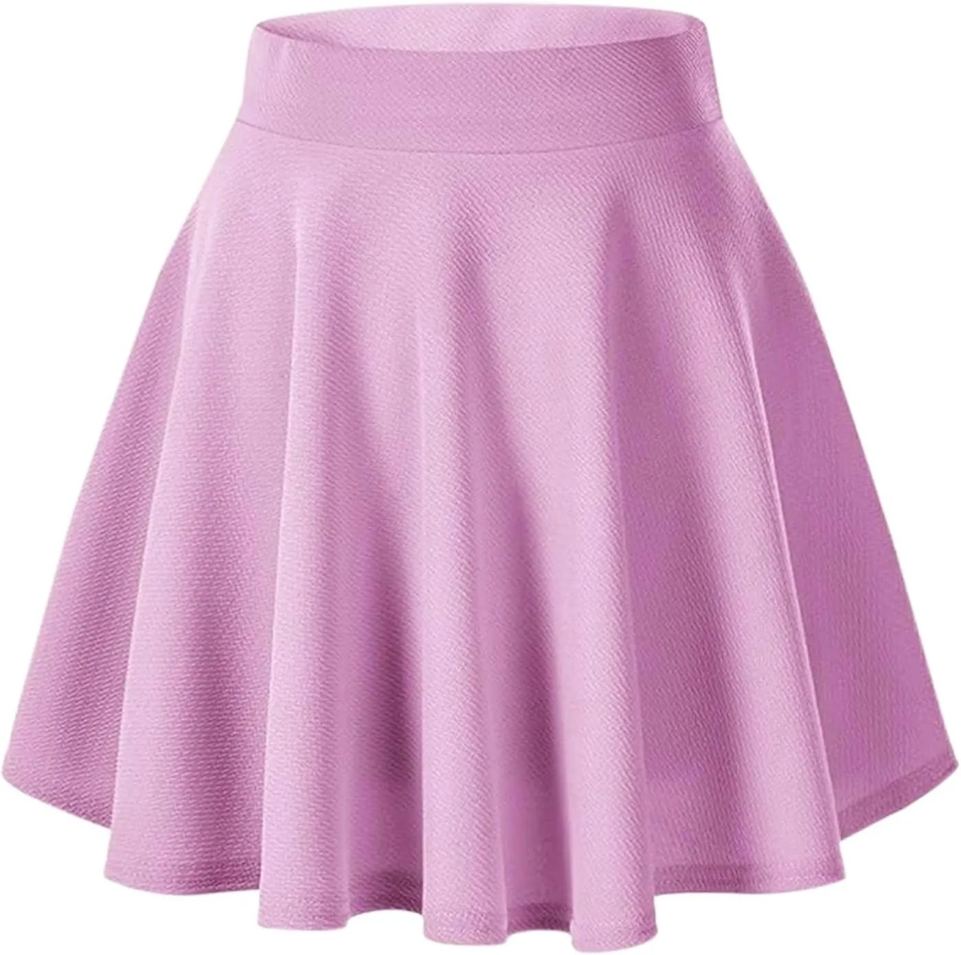 Women's Flared Pleated Skater Skirt Basic Casual High Waisted Ruffles Flared Mini Lingerie Skirts with Shorts