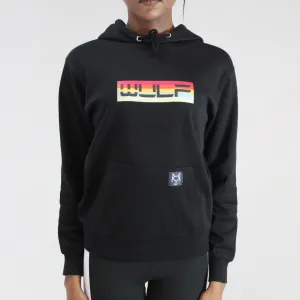 Women's Hoodie Black with Vintage Logo