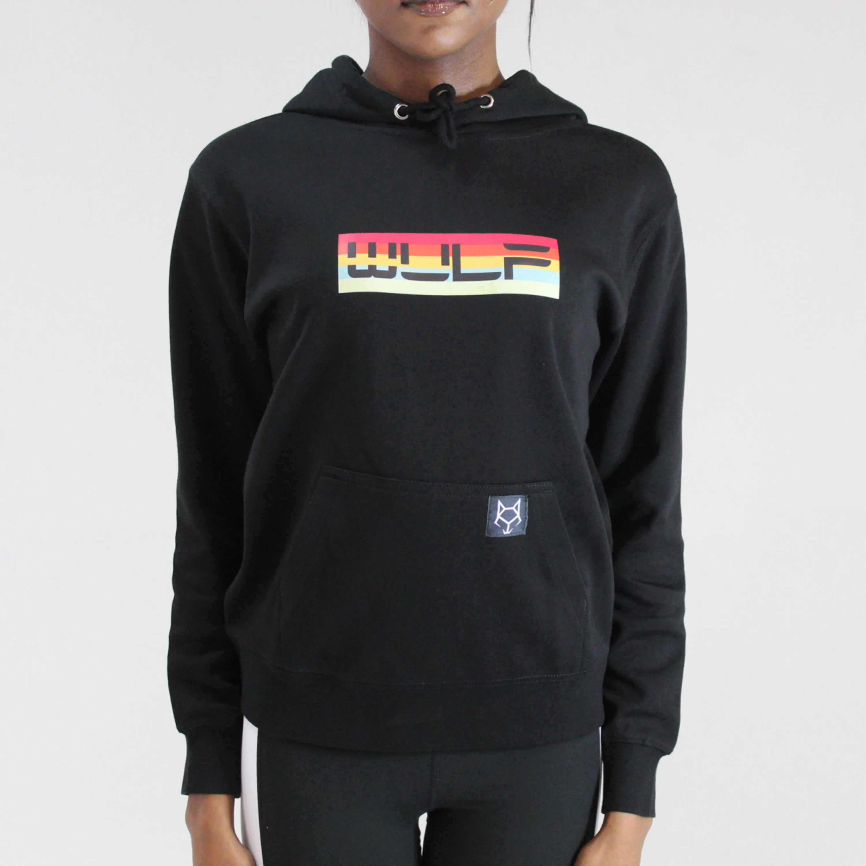 Women's Hoodie Black with Vintage Logo