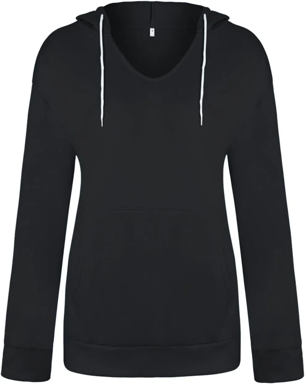 Women's Loose Zip Up Hoodie Oversized Long Sleeve Solid Drawstring Hooded Sweatshirt Jackets Y2K Casual Outwear