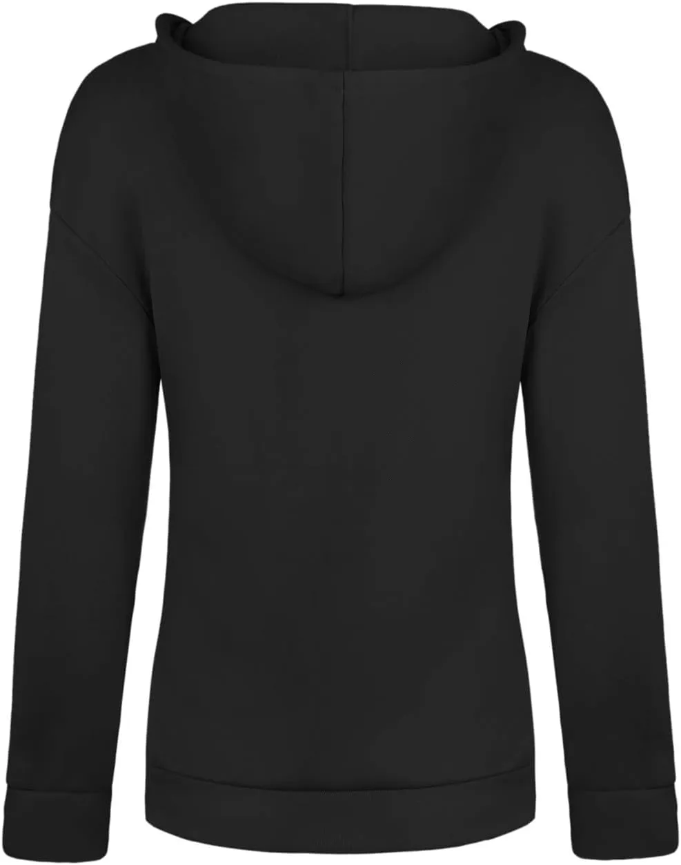 Women's Loose Zip Up Hoodie Oversized Long Sleeve Solid Drawstring Hooded Sweatshirt Jackets Y2K Casual Outwear