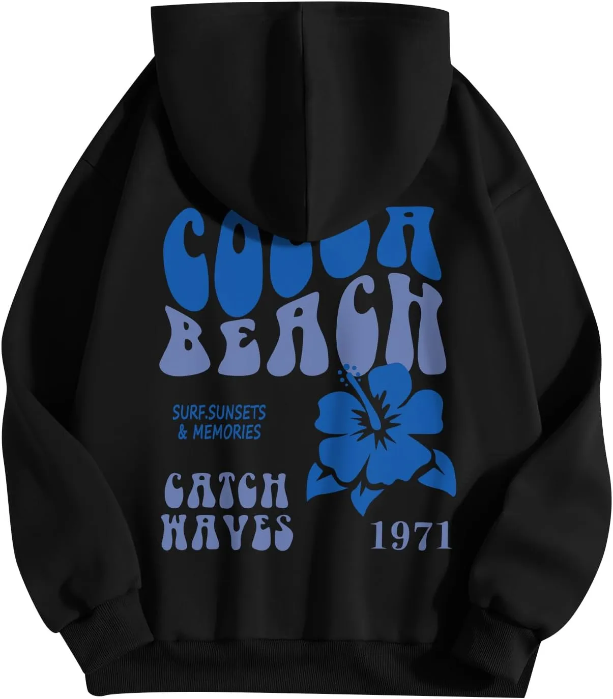 Women's Oversized Full Zip Hoodies Y2K Cute Preppy Graphic Zip Up Sweat Jackets For Teen Girls with Pockets