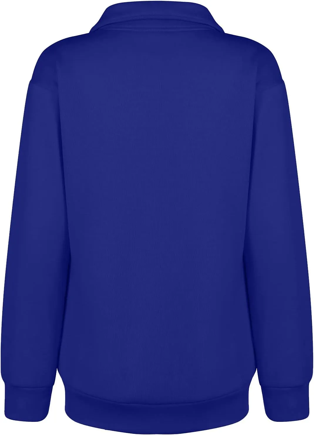 Womens Oversized Half Zip Sweatshirt Casual Long Sleeve Solid Color Soft Sweatshirt Pullover Jacket with Pocket