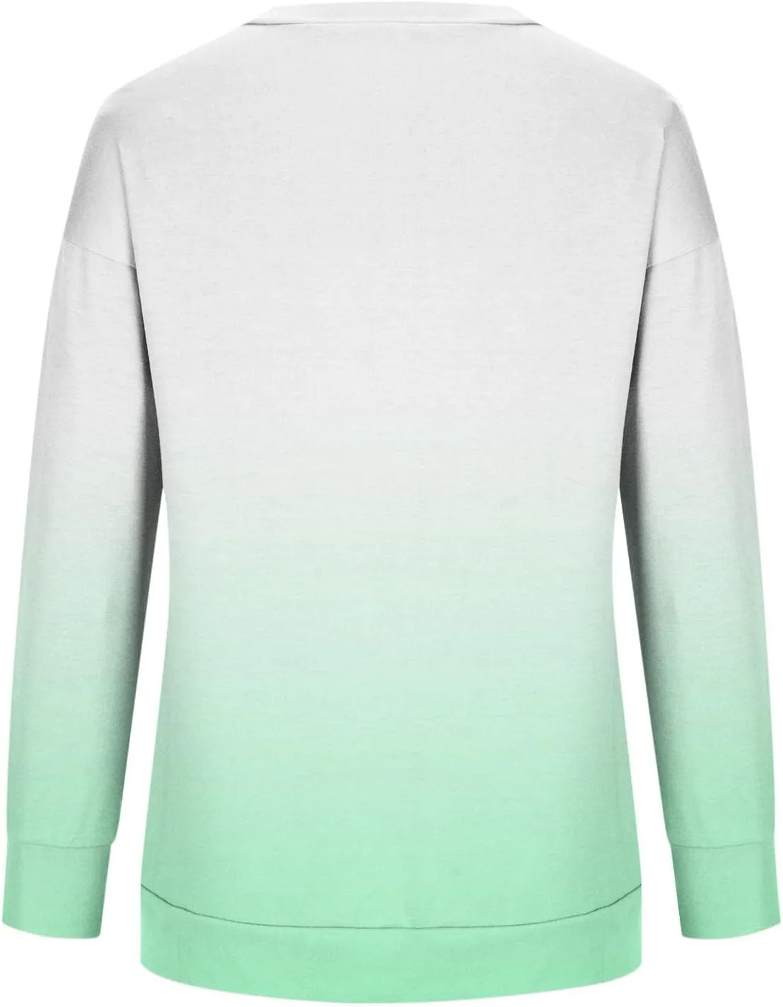 Womens Oversized Sweatshirts Hoodies Casual Long Sleeve Crew Neck Pullover Tops Fashion Gradient Color Sweater