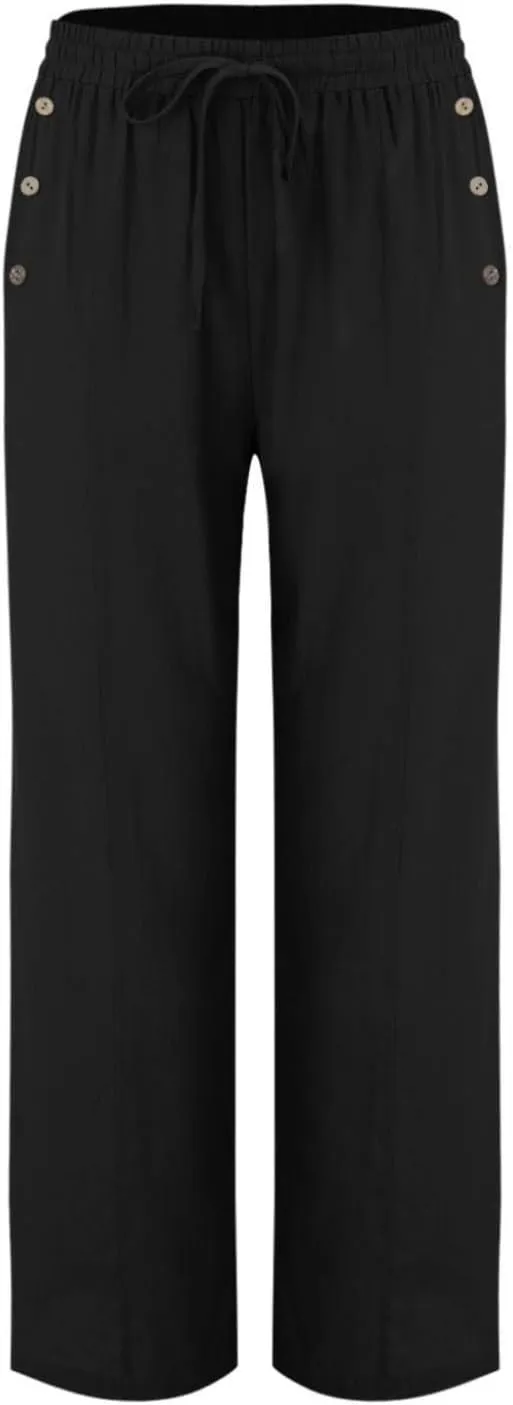 Womens Wide Leg Harem Pants Winter Vintage Yoga Palazzo with Pockets Barrel Pants Water Resistant
