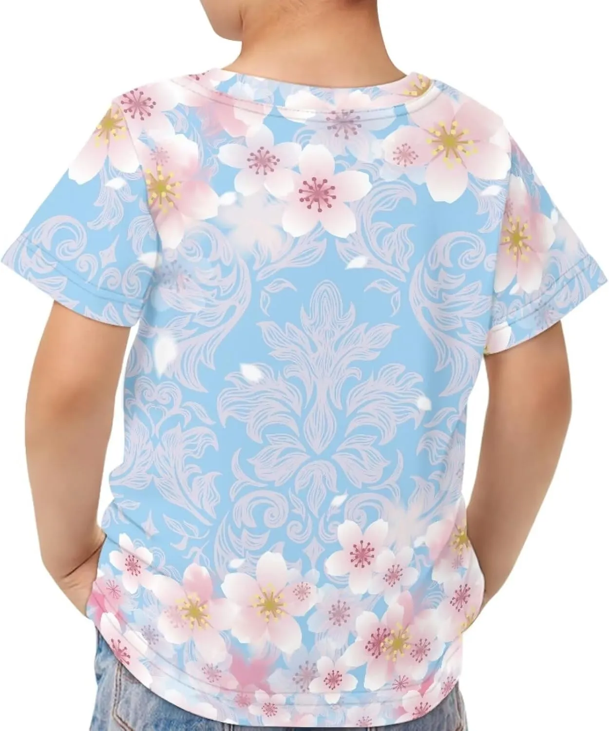 Xhuibop Kids Tshirts Girls Boys 3-16 Years Summer Clothes for Teens Loose Fitting Tops