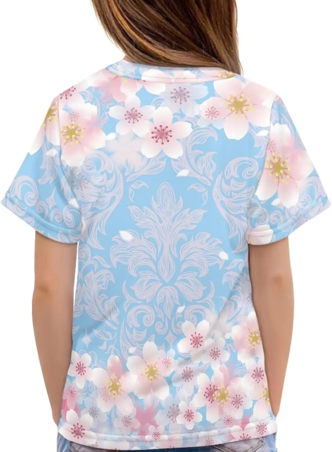 Xhuibop Kids Tshirts Girls Boys 3-16 Years Summer Clothes for Teens Loose Fitting Tops
