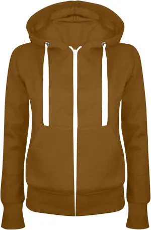 yardsong Zip Up Hoodie Women 2024 Trendy Long Sleeve Sweatshirts Casual Breathable Athletic Hooded Track Jacket with Pockets