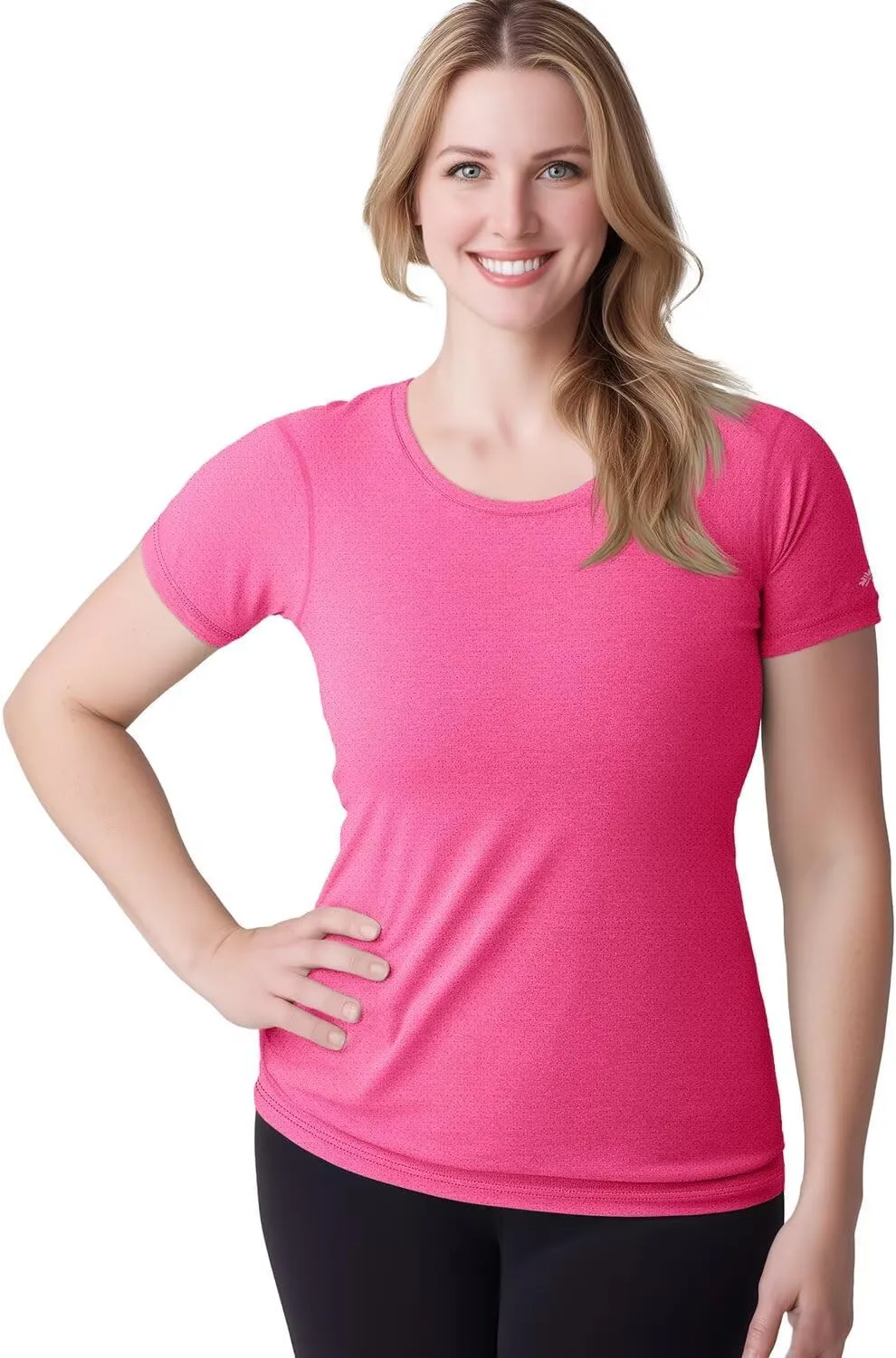 Zengjo Womens Athletic Tops Short Sleeve Slim Fitted Quick Dry Moisture Wicking Workout T-Shirt for Gym Running Yoga