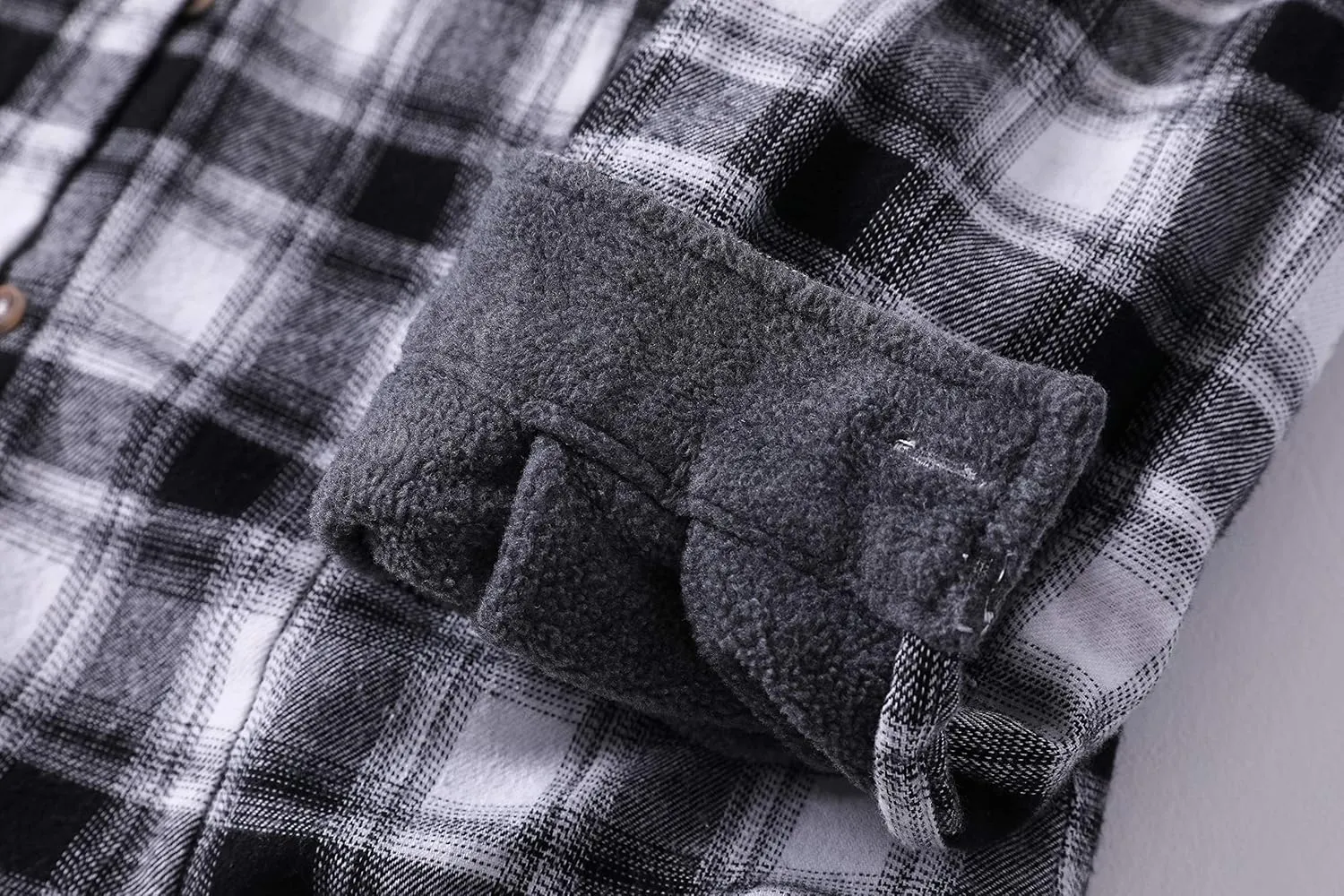 ZENTHACE Women's Thermal Fleece Lined Plaid Button Down Flannel Shirt Jacket