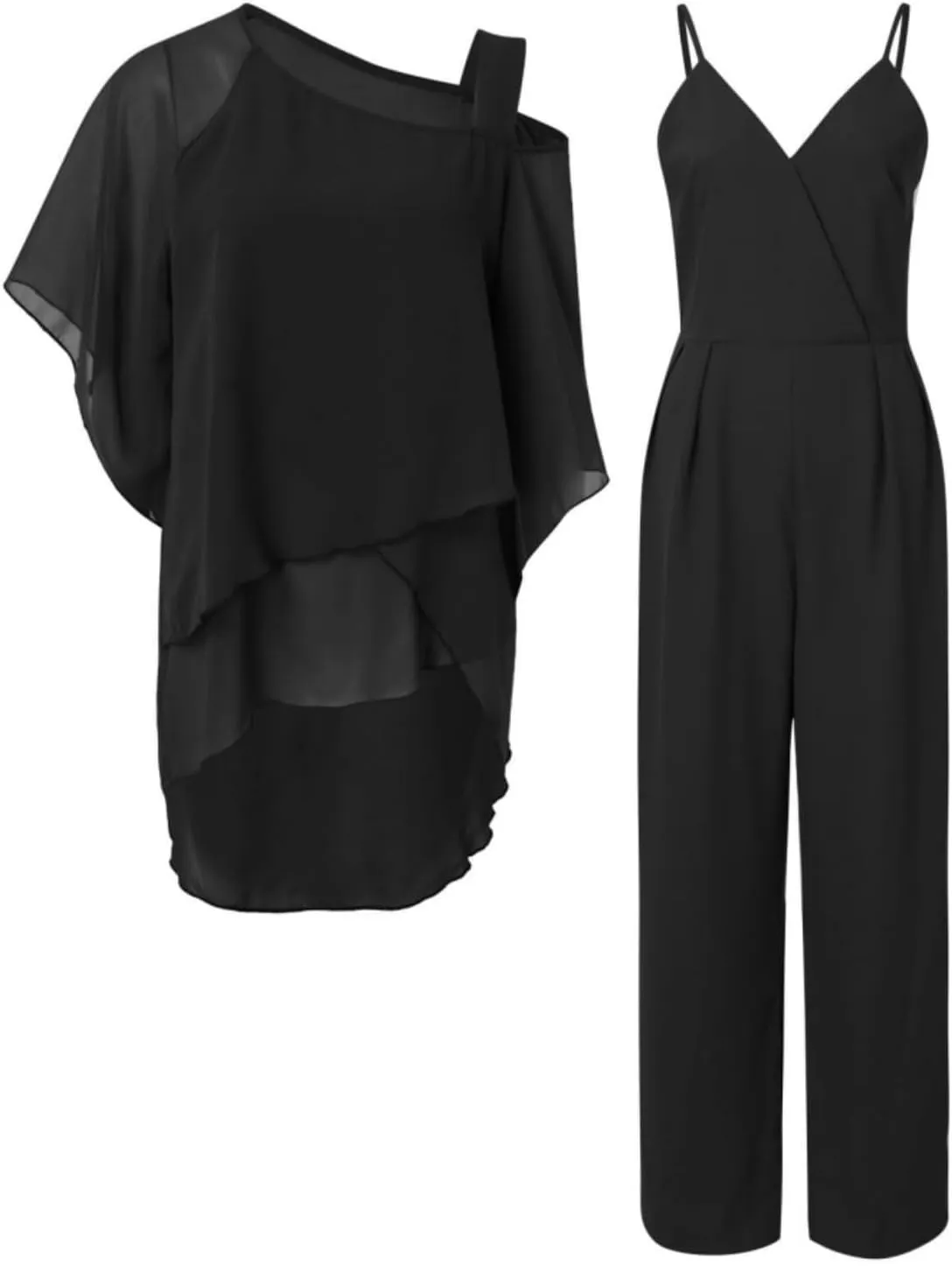 ZOCANIA Formal Pants Suits for Women Wedding Guest Evening Party, Elegant 2 Piece Pants Suit Formal Outfits