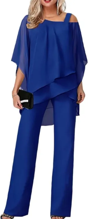 ZOCANIA Formal Pants Suits for Women Wedding Guest Evening Party, Elegant 2 Piece Pants Suit Formal Outfits