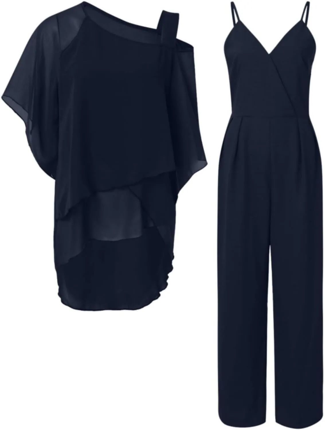 ZOCANIA Formal Pants Suits for Women Wedding Guest Evening Party, Elegant 2 Piece Pants Suit Formal Outfits
