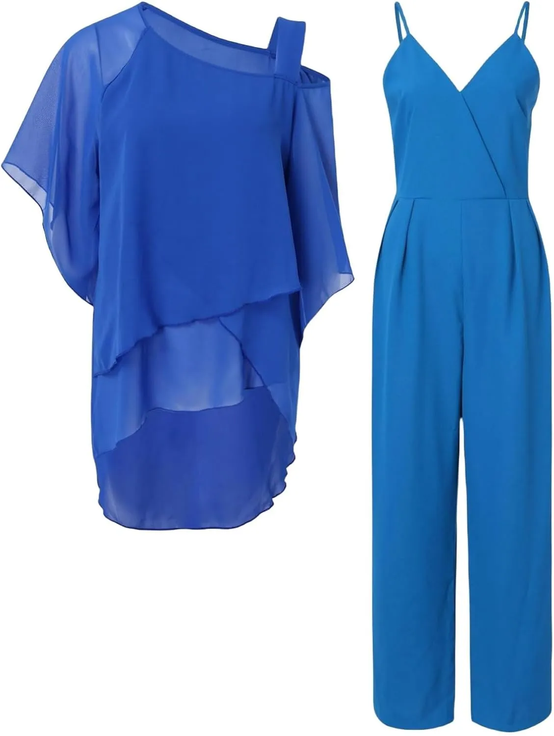 ZOCANIA Formal Pants Suits for Women Wedding Guest Evening Party, Elegant 2 Piece Pants Suit Formal Outfits
