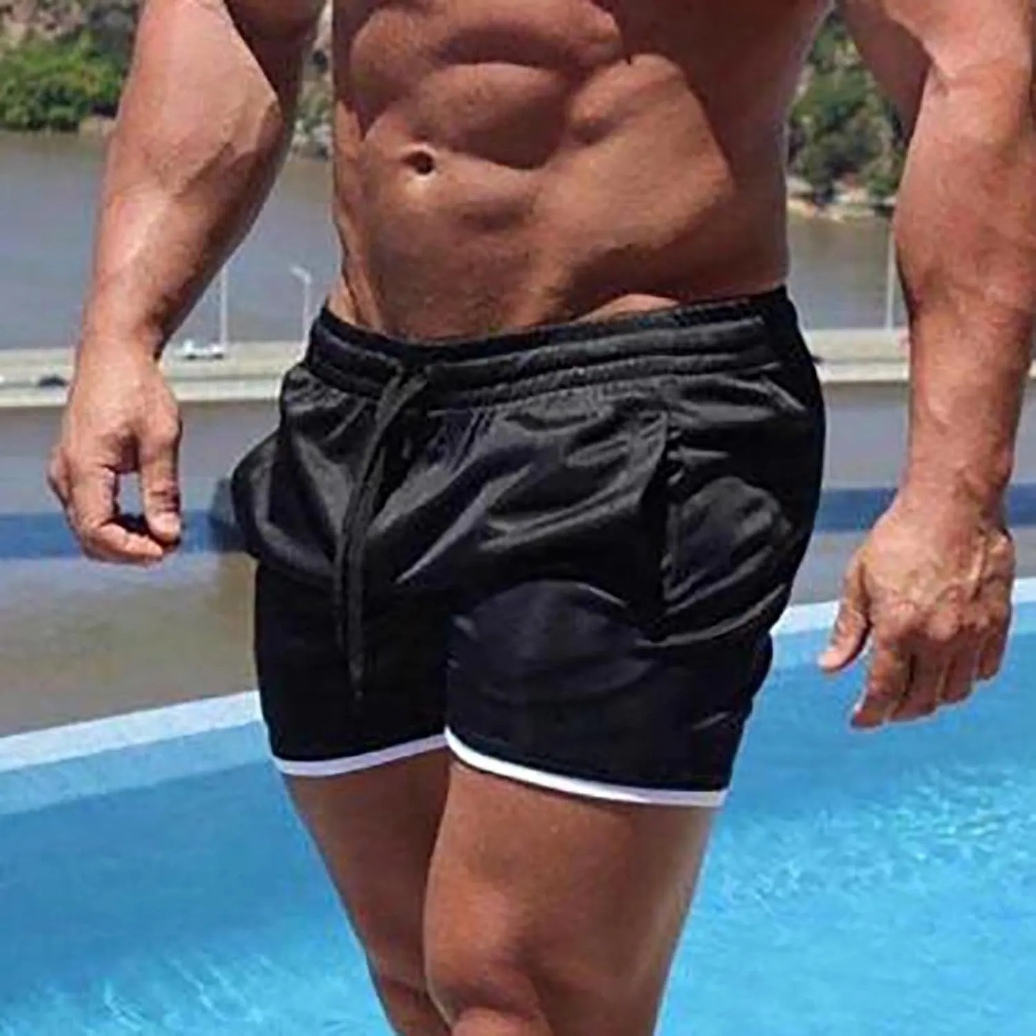 ZYXTIM Mens 5 Inch Shorts Gym Workout Shorts Oversize Elastic Waist Quick Dry Lightweight Athletic Shorts with Pockets M-4XL