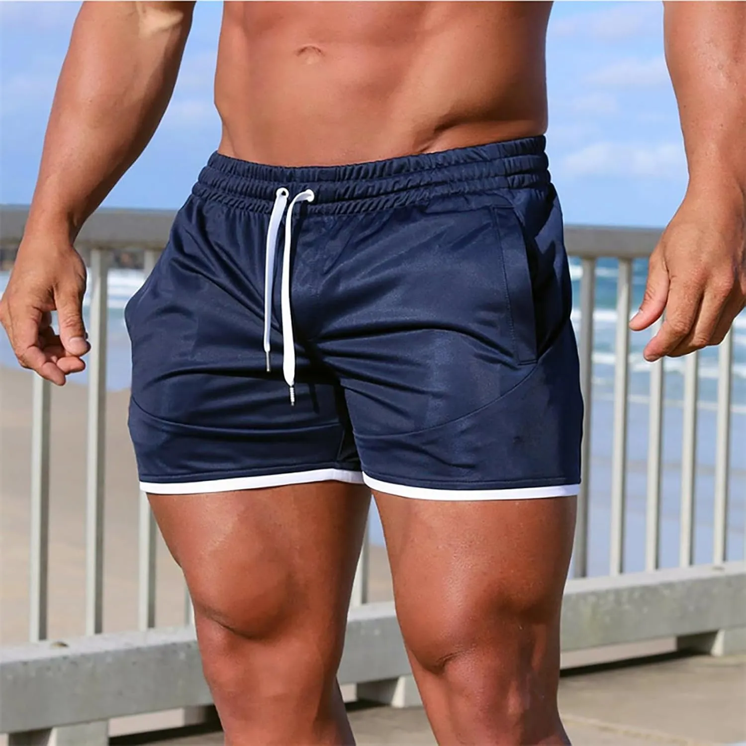 ZYXTIM Mens 5 Inch Shorts Gym Workout Shorts Oversize Elastic Waist Quick Dry Lightweight Athletic Shorts with Pockets M-4XL